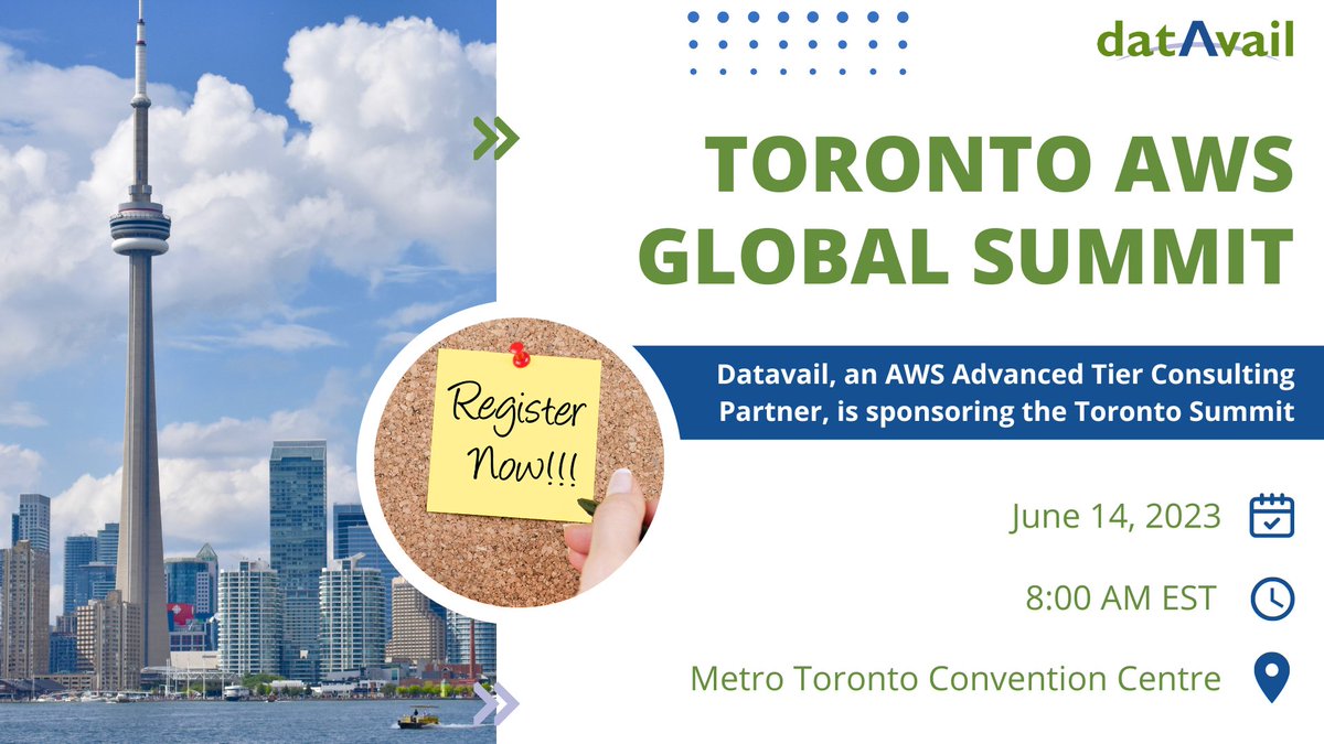 Heading to AWS Summit Toronto tomorrow? Come see us at Kiosk #823 to connect with our #AWS application, analytics, and database experts! We'll have fun swag and a Free Beer for a Year giveaway! bit.ly/3JobvOB

#AWSSummit #AWSPartner #toronto #torontoevents #globalsummit