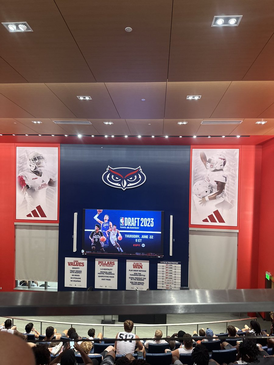 Fau camp❤️💙❤️💙<a href="/FAUFootball/">Florida Atlantic Football</a>