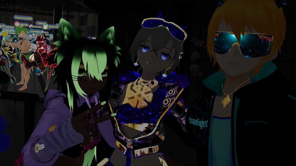 I was here w/friends last night & where were you? Not Chairsin' 🪑 with me & everyone else xD So here's to a fun night 💜 #Loveyouall #Chairs #VRChat 📸