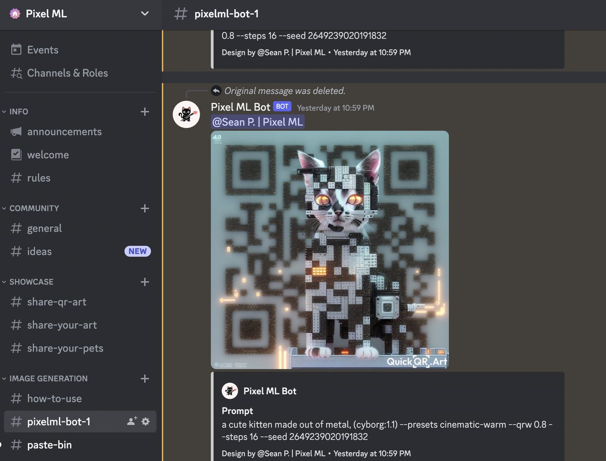 SeanP_AI's tweet image. QuickQR.Art is running beta, you get FREE 25 AI-generated QR Art for your brands, give it a try @QuickQRArt #QRArt #QRcodeArt