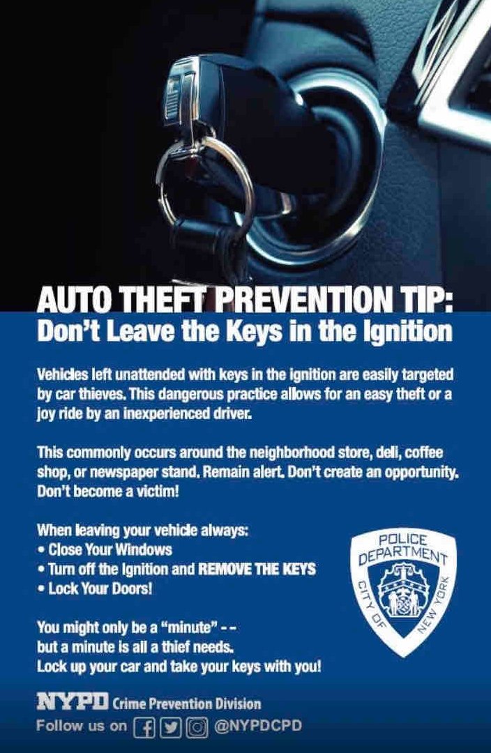 NYPD 25th Precinct on Twitter "🚨Crime Prevention Tip🚨 SAFEGUARD YOUR