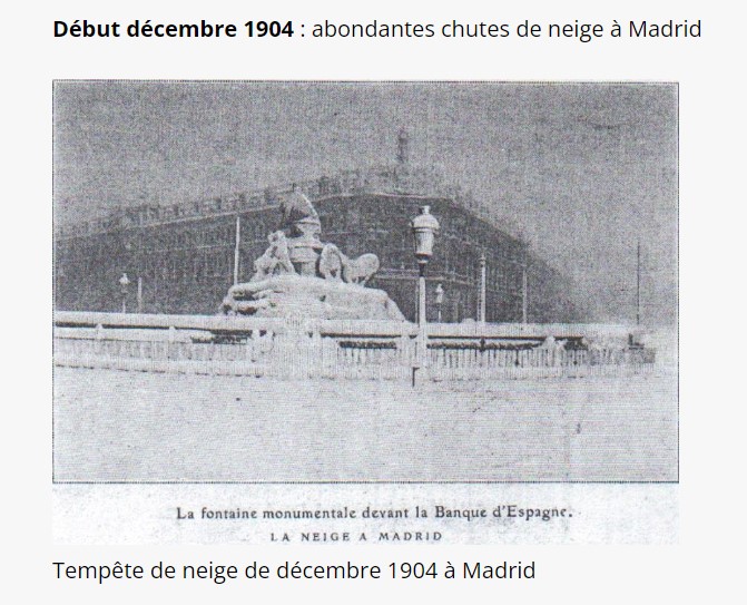 Le climat 1904 
39 à Paris 43 à Montpellier et tempête de neige à Madrid en décembre. Plus autres joyeusetés  meteo-toulouse.org/chronique/anne…