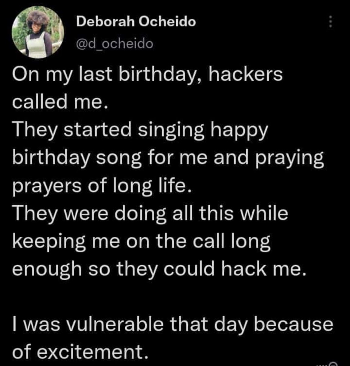 I have never laughed so hard like today 😂😂😂😂😂😂😂😂😂😂😂😂😂😂🚮🚮🚮🚮🚮🚮🚮🚮 and she just ended the post with the classic i was vulnerable that day 😂😂😂😂
<a href="/tahaafarooq/">Tahaa Farooq</a> <a href="/MissChitah/">Calister .A. Simba🛡️</a> <a href="/ikuamike/">Sir M</a>