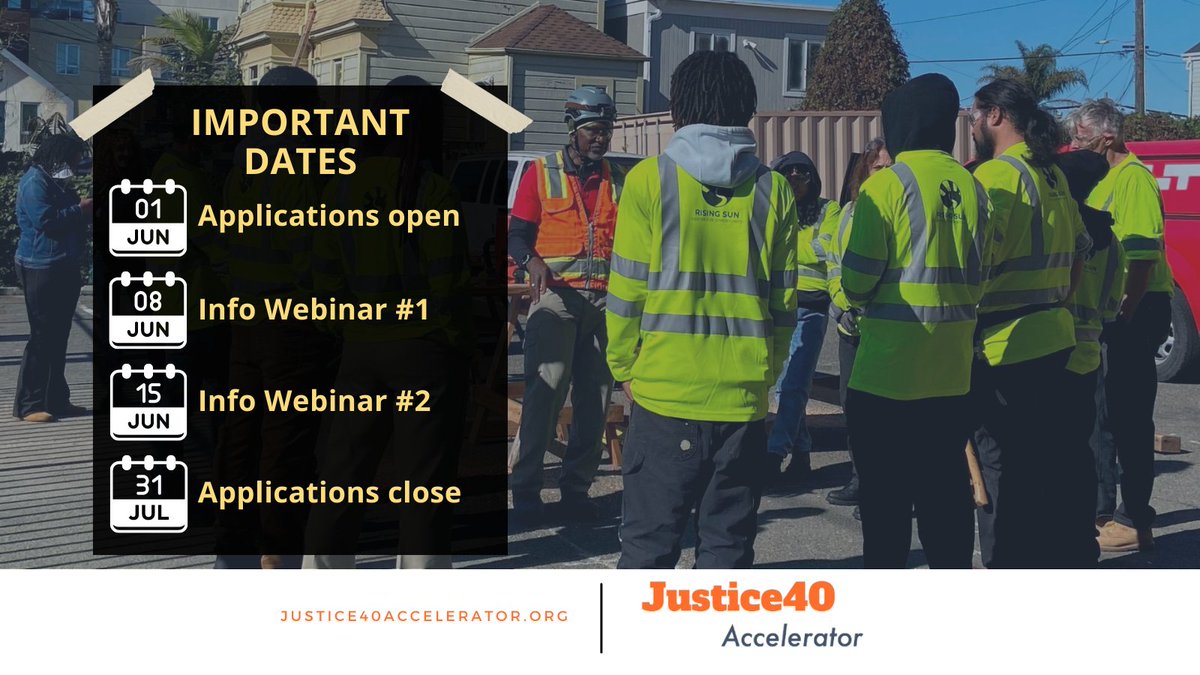 Free money isn't easy money. The #Justice40Accelerator supports grassroots climate justice orgs with hands-on support throughout the entire grant process. Don't miss this opportunity to join the next cohort!
Applications are open through July 31. ▶️ Justice40Accelerator.org