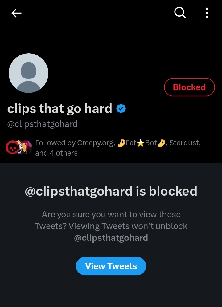 Block this account. It's just a fucking snuff film page. Don't get curious, humans aren't meant to see this shit. If you go looking for trouble you will find it, and you'll have no one to blame but yourself.