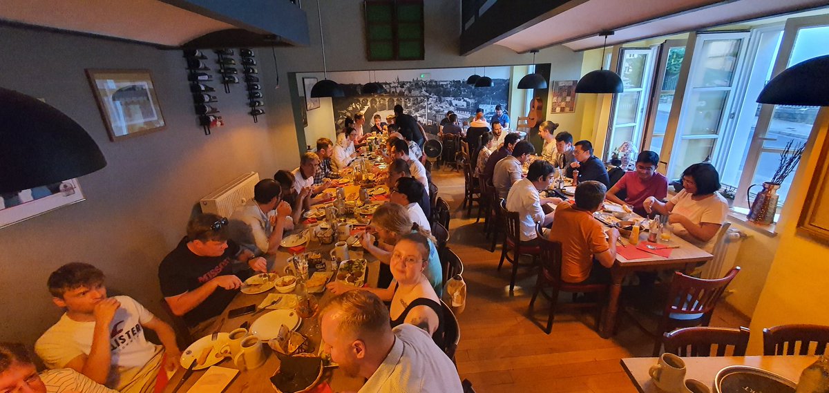 ISCompSensing's tweet image. After a guided tour of the landmarks of @CityLuxembourg, #ISCS23&apos;s dinner is in full swing with local Luxembourgish specialties.
