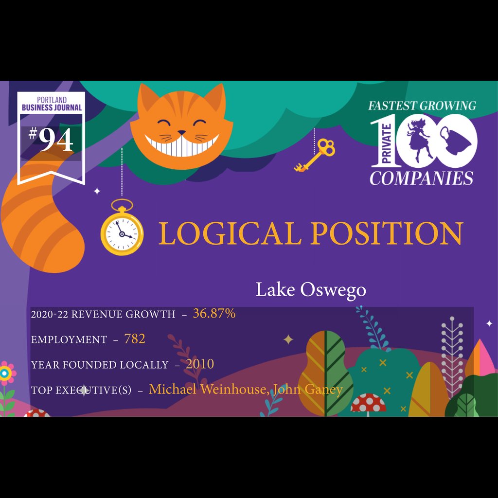 OEMBA's tweet image. Congratulations to @logicalposition for making @PDXBIZJournal's Private 100 Fastest-Growing Companies list for 2023. Lindsey Stier Johnson, MBA '18, is the VP of enablement at the digital marketing &amp;amp; SEO company. 💚💛🦆💚💛🦆

#OEMBAproud #class32 #PBJ100 #leadership