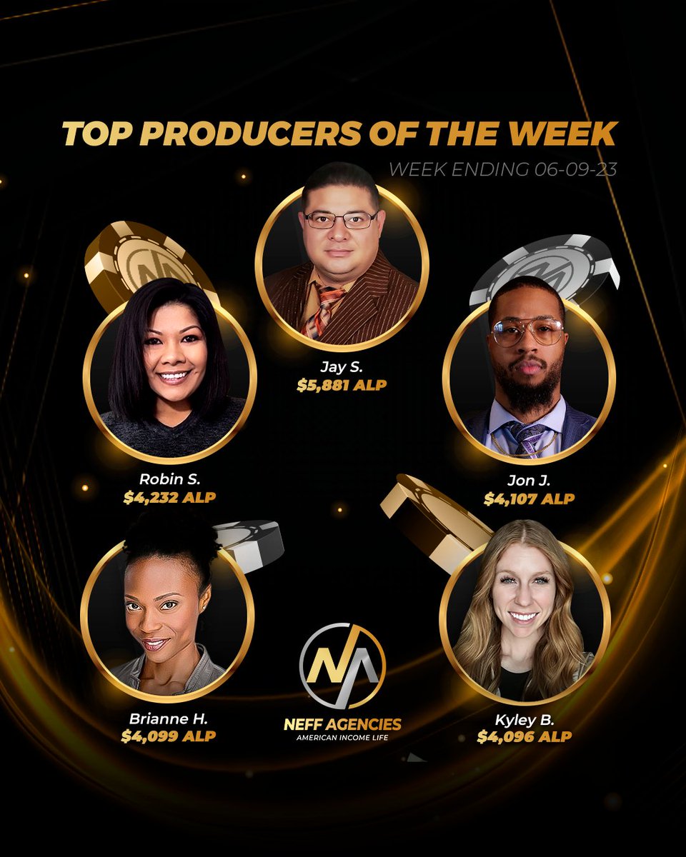 Congratulations to our exceptional Neff Organization Top Performers of the Week!

🏆 Jay, Robin, Jon, Brianne, and Kyley, your outstanding dedication and remarkable achievements have set a new standard of excellence. 💪

#NeffOrganization #TopPerformers #AchievementUnlocked