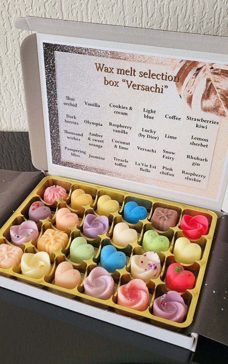 Excited to share the latest addition to my #etsy shop: Versachi 24 wax melts selection box etsy.me/3NpadFd #soy #organicingredients #waxmelts #bestselection #bestwaxmelts #mustbuy #highlyscented #homefragrances #lushfragrances