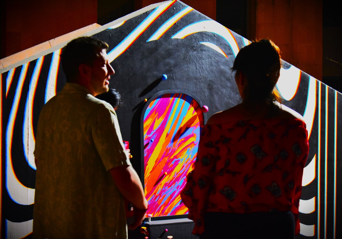 museomacslp's tweet photo. "Un espacio físico y temporal, comienza y termina cuando atraviesas una puerta". 🍄✨

Portal de Mr. Moore se encuentra en la terraza del MAC

#MACSanLuis #EnelMAC #MACVibes #portal https://t.co/H29dIKMx17