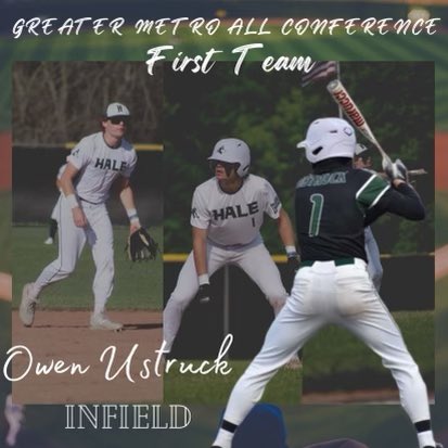 ustruck_william's tweet photo. This dude had him self a year. 
Led GMC in hitting .481
Top infielder in GMC
Congrats and I’m so proud. What a fantastic way to end your high school career. Now onto UWW💜🖤💜🤍 to begin the new journey. ❤️❤️ https://t.co/09LNwgUWU5