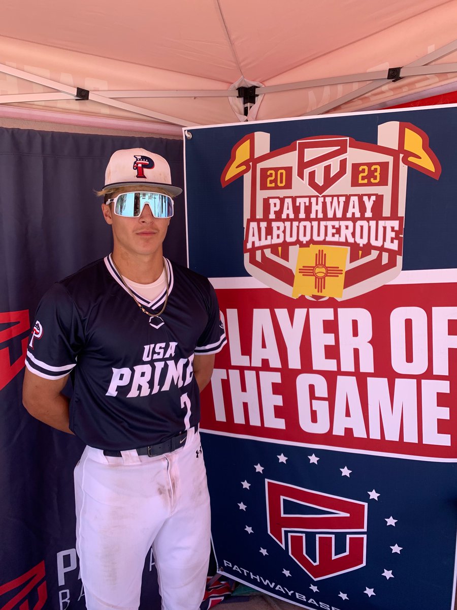Player of The Game

Bryson Martinez
-USA Prime Duke City
-2024 Grad
- 2 for 2, HBP, 3 RBI’s, 3B, 2B