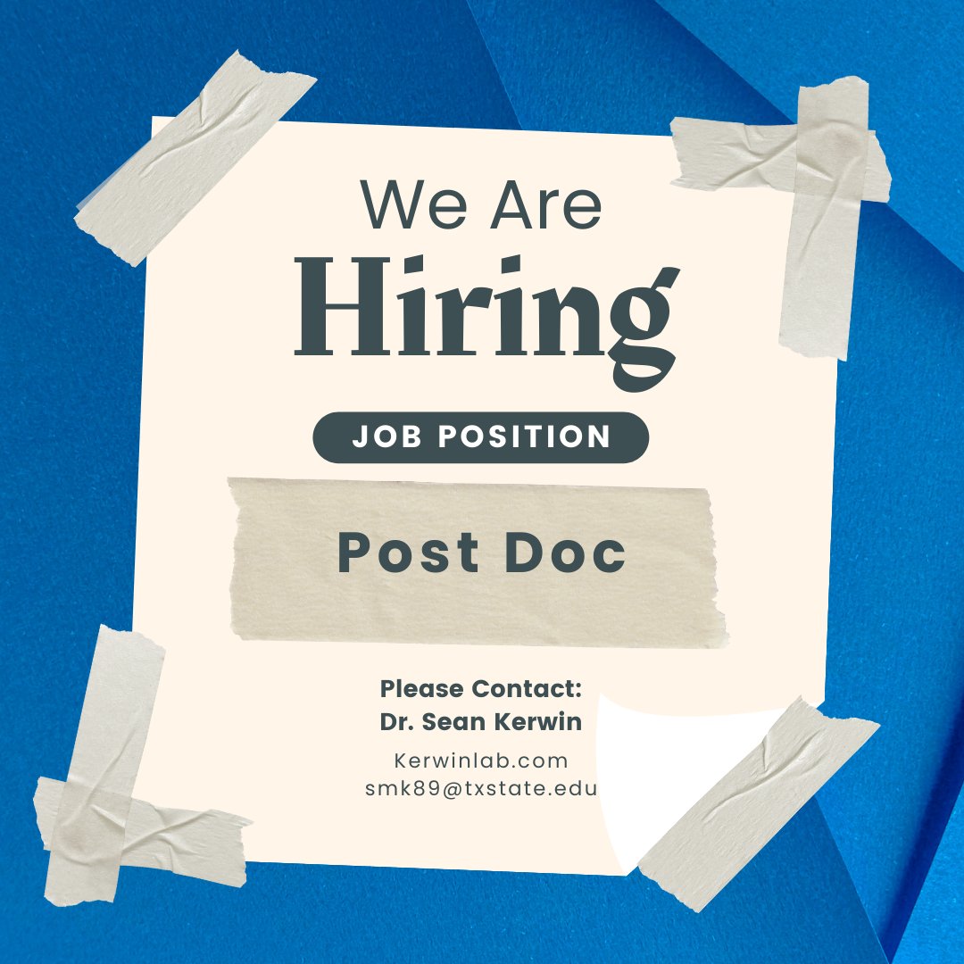 TXSTChemBiochem's tweet photo. A postdoctoral position is available in the Department of Chemistry and Biochemistry and the Materials Science, Engineering, and Commercialization Program at Texas State University. For more information and qualifications, please visit the link below:
https://t.co/U1ISqaPOW7 https://t.co/W4I2PJNJG8