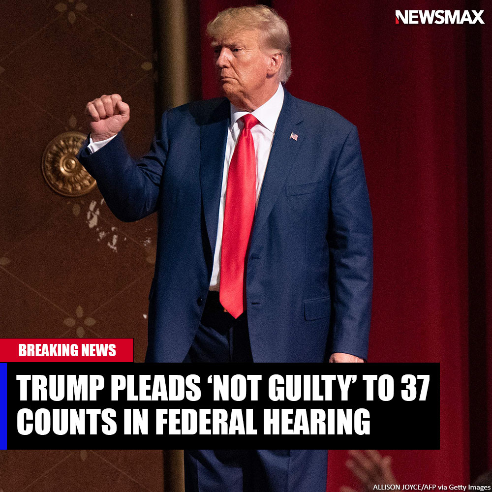 BREAKING: Former President Donald Trump pleads "not guilty" to 37 charges related to retaining national-defense information under the Espionage Act of 1917. Read more: bit.ly/3PaCz7j