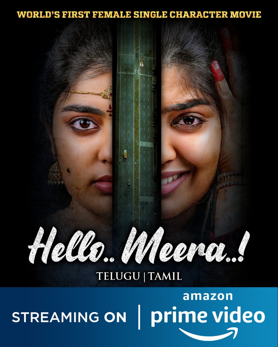 2JEE1K's tweet photo. #HelloMeera  is a singlecharacter psychological thriller movie directed by  @dir_Kakarla Srinivasu &amp; starring  #gargeyiyellapragada  is streaming on @PrimeVideoIN 
#Gargeyi #SrinivasuKakarla @LumierecinemaIN @2JEE1K @KPrashanthkoppi  
@deepakmuziblue  @adityamusic @PROSaiSatish https://t.co/o93SkwRTgB