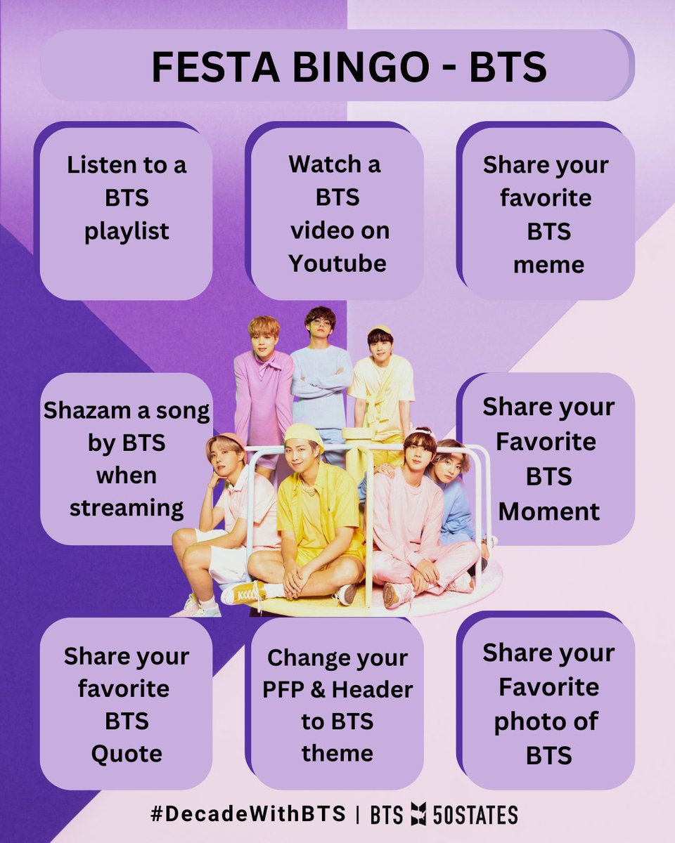 BTSxRockyMtn's tweet photo. Happy Festa!! 💜💜 #DecadeWithBTS 🎣 What is your favorite BTS moment? https://t.co/Y2Mxhe0SyY