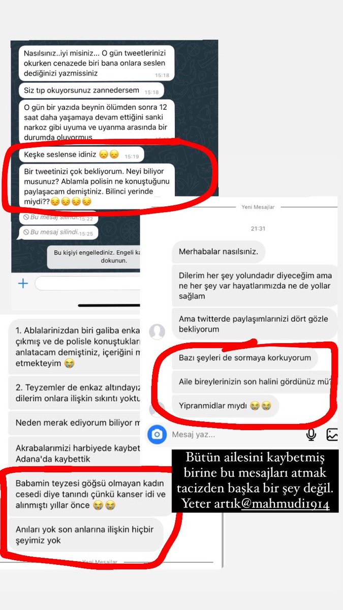 berf_krk's tweet photo. İnstagram adresi ''mahmudi1914'' olan kişi her şeyle baş etmem zorken travmalarımı tetikleyici mesajlar atmaya devam ediyor. Hayatımız bu kadar zorken daha da zorlaştırmayın nolur. https://t.co/Zyvmbc0bZF