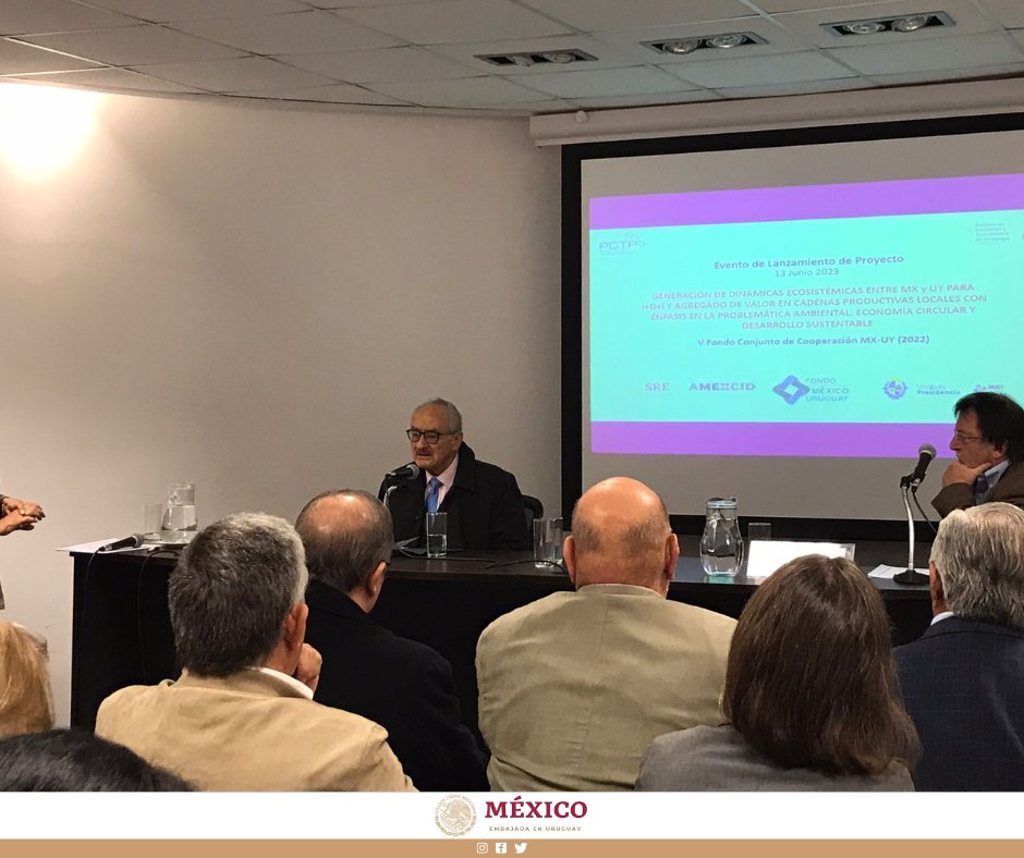 EmbaMex Uruguay (@embamexuru) on Twitter photo Acudimos al lanzamiento del proyecto Generación de dinámicas ecosistémicas para la investigación, desarrollo e innovación entre el #PCTP 🇺🇾 y el #PIIT 🇲🇽del #FondoUruguayMexico @Auciuruguay <a href="/AMEXCID/">AMEXCID</a> @MRREE_Uruguay
Saludamos a los representantes de <a href="/IdCanelones/">Gobierno de Canelones</a> y <a href="/IntRioNegro/">Intendencia Río Negro</a> Acudimos al lanzamiento del proyecto Generación de dinámicas ecosistémicas para la investigación, desarrollo e innovación entre el #PCTP 🇺🇾 y el #PIIT 🇲🇽del #FondoUruguayMexico @Auciuruguay <a href="/AMEXCID/">AMEXCID</a> @MRREE_Uruguay
Saludamos a los representantes de <a href="/IdCanelones/">Gobierno de Canelones</a> y <a href="/IntRioNegro/">Intendencia Río Negro</a>