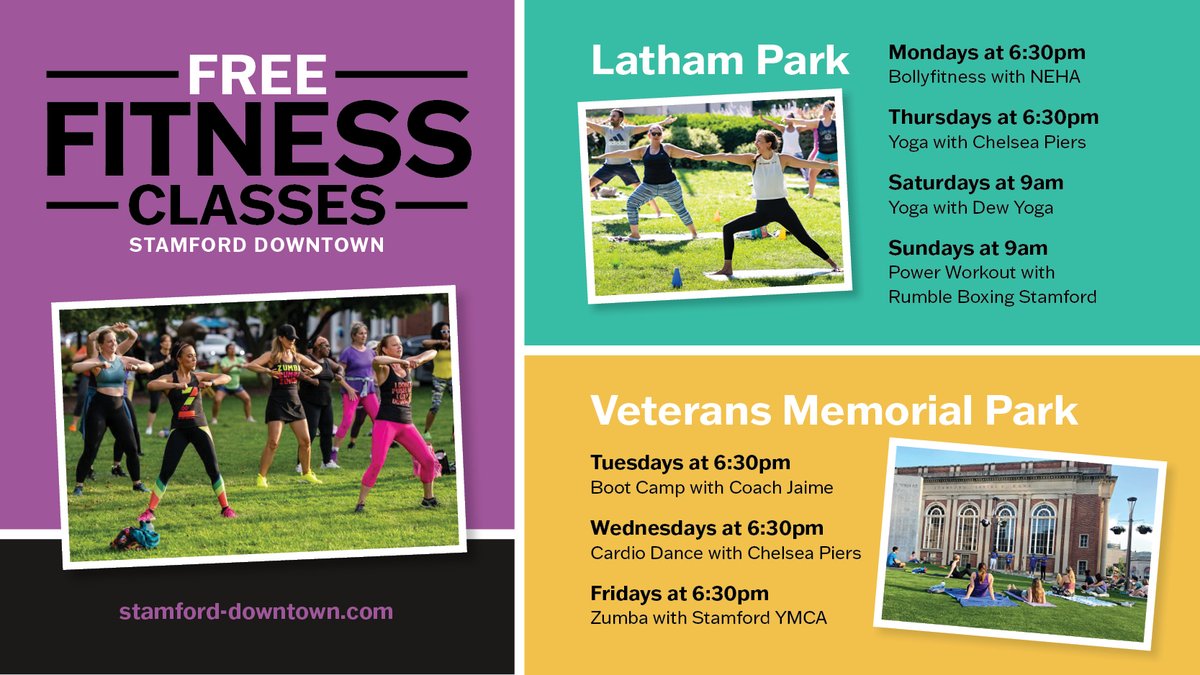 Enjoy FREE fitness classes this summer! No pre-reg required, first time attendees must sign wavier >>> bit.ly/42vJV9l