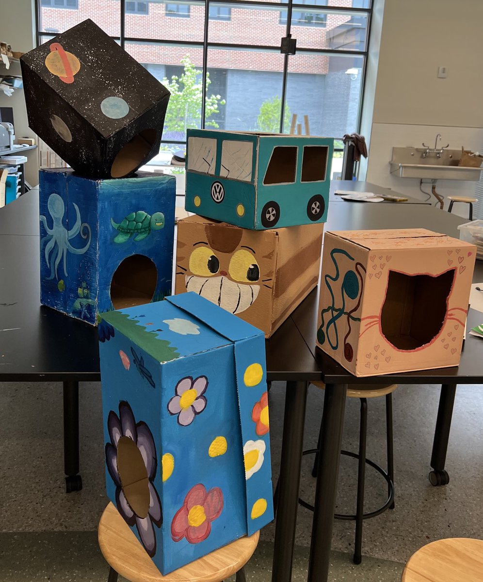 Oops! I didn’t get every Cat Condo by PRMHS Art Club students. They did a great job!