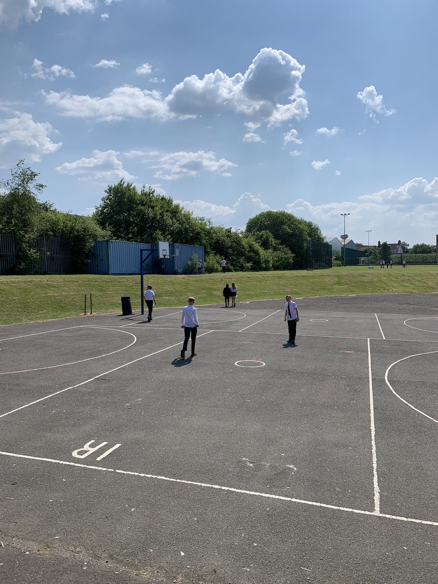 Some fun in the sun today as <a href="/MrMPaterson/">Mr M Paterson</a> new S2 class took part in some outdoor learning!

They took part in a Computing QR code scavenger hunt ☀️📱