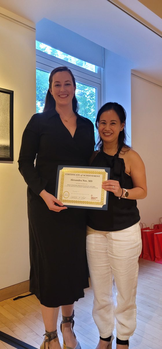 Congratulations to our residents Drs. <a href="/stepoh/">Stephanie Oh</a> &amp; <a href="/AlexandraNeeMD/">Alexandra Nee</a> for their outstanding oral and poster presentations at our Annual Resident Research Symposium!