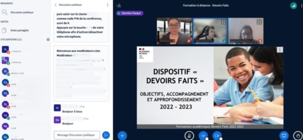 Dispositif #devoirsfaits : objectif 💯% des établissements du réseau RECT formés en fonction de leurs besoins.

Le collège Voltaire à Toulon a bénéficié d'une formation #edevoirsfaits  
➡️ prise en main BBB 
➡️ différentes modalités e-DF

🗓️ Expérimentation à la rentrée 23/24.