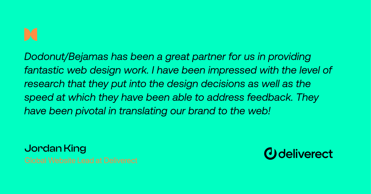 dodonutcom's tweet photo. Thank you, @Deliverect_com, for your kind words and for choosing our @bejamas_io and #Dodonut teams to create a digital product that met your expectations and more! 💚 ✅

Would you like to start a project with us? Let's do do it! 🙌 👇

https://t.co/AVWPX9FE9y

#DesignAgencies https://t.co/Anr12xTmwN