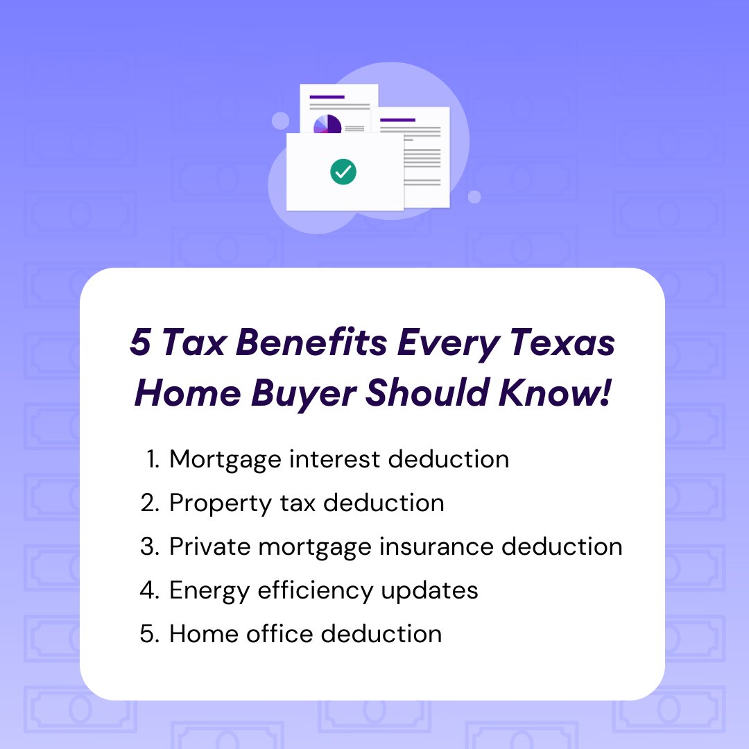 Make the Most of These Tax Benefits! 🤩

🧵Check out this thread for more details on the five #TaxBenefits every Texas homebuyer should know!