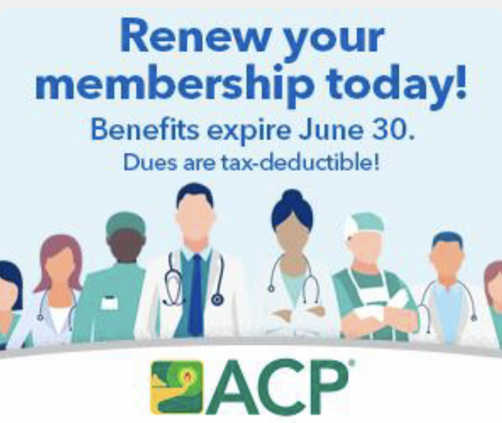 Renew your membership! Continue your complimentary access to JournalWise, DynaMedex & enjoy exclusively member discounts for MKSAP, Resolve (Physician Compensation services), Group insurance plans through AGIA. store.acponline.org/ebiz/acp-pay-d…