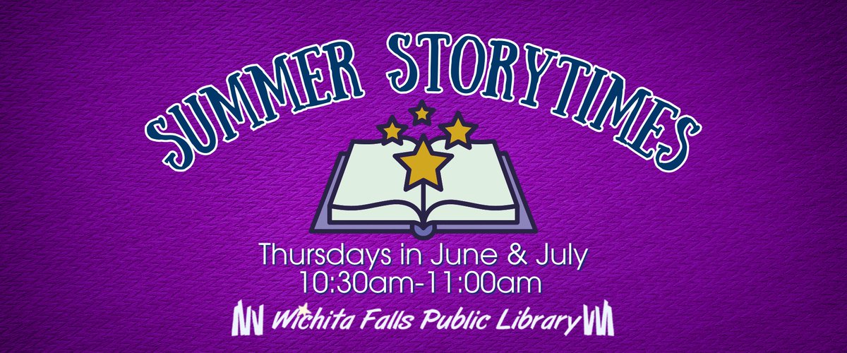 📚 Calling all families in Wichita Falls! 🌞

The much-awaited Summer Storytimes are finally here at the Wichita Falls Public Library! Join librarians for these captivating sessions suitable for all ages, making them the perfect activity for the whole family to enjoy together.