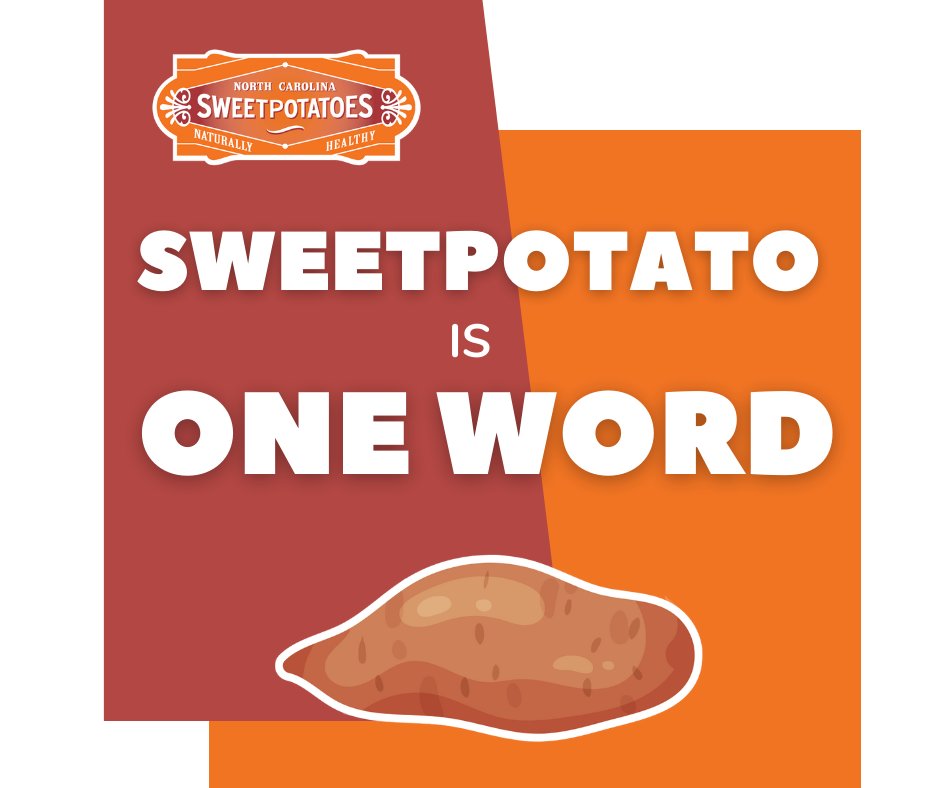 #Sweetpotato is #oneword! Help us tell the story and change hearts, but mostly minds and dictionary entries, by adopting the correct #spelling of sweetpotato. 🍠 Sign our petition today! change.org/p/help-us-corr… #ncsweetpotatoes @MerriamWebster @Dictionarycom @APStylebook