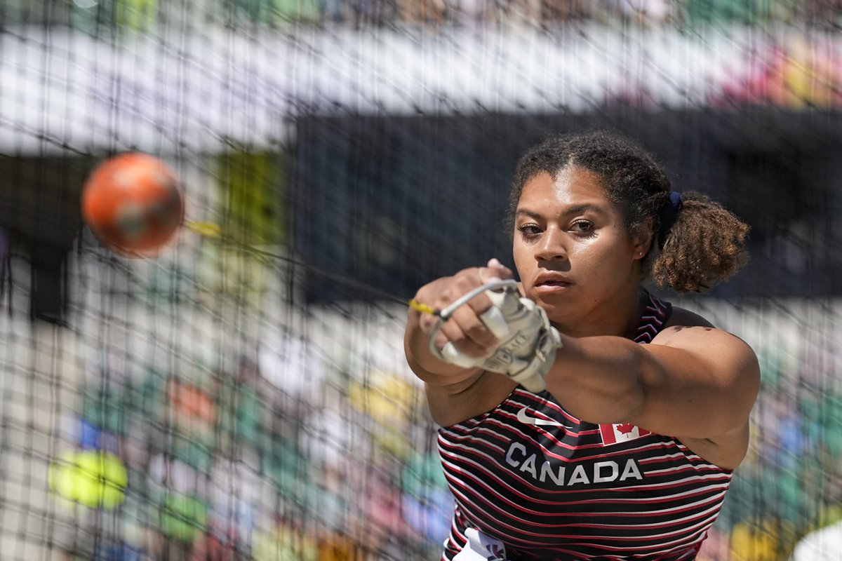 Canadian record-breaking hammer thrower Camryn Rogers claimed silver🥈at the Paavo Nuurmi Games in Turku. 👏