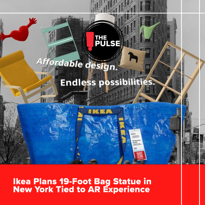 RedPegMarketing's tweet photo. It’s Pulse Tuesday! 🗞️
 
@IKEAUSA builds a massive statue of its FRAKTA bag, @KelloggsUS opens a @cheezit gas station that pumps bags into visitors’ cars, and beauty brands like @LorealParisUSA and @EsteeLauder innovate to reach Gen Z.