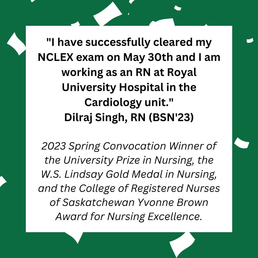 Congratulations to #USaskNursing #BSN graduate Dilraj Singh!

#BeWhatTheWorldNeeds #USaskClassOf2023 #WeAnswerTheCall #ThankYouDonors #USask