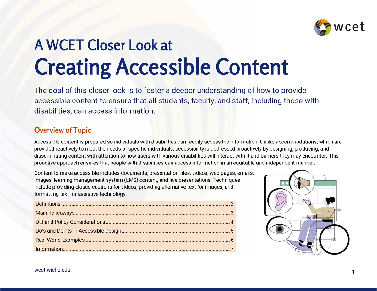 New Closer Look Guide developed with @teachaccess &amp; <a href="/iDesignEDU/">iDesign</a> hopes to foster a deeper understanding of how to provide #accessiblecontent to ensure that all #students, #faculty &amp; staff, including those with disabilities, can access information.
Download: ow.ly/xaGz50OMZMo