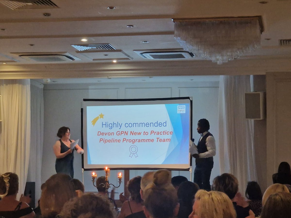 @NHSDevon GPN pipeline won the highly commended award at #SWGPNAwards @ICSOneDevon @sarahhall167 @jane_milligan @Devon_LMC @DevonCEPN @PlymUni