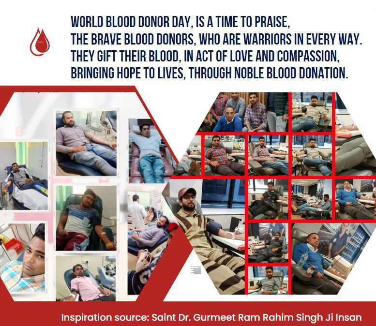 To be a life savior, one doesn't need to be rich, one needs to be generous.
It's taught by Saint Gurmeet Ram Rahim Ji, who has inspired thousands to save lives by donating blood and named them True Blood Pump. 

Can you guess how these life saviors celebrate #WorldBloodDonorDay?
