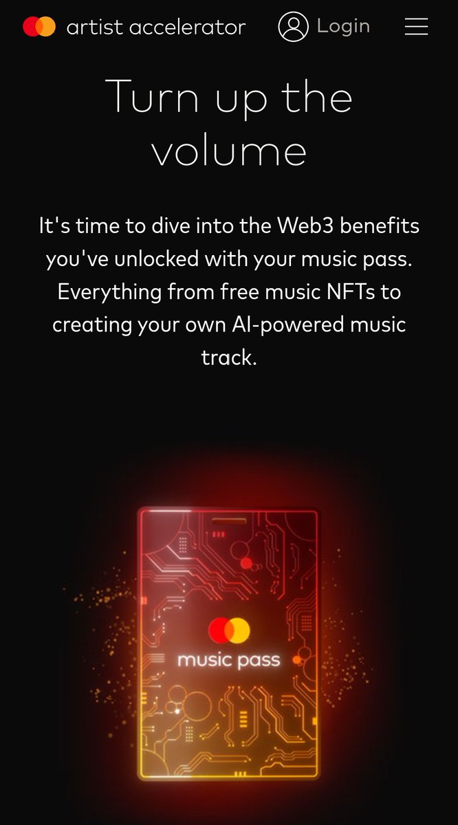 This is big.
artistaccelerator.mastercard.com/#/

#Web3 #AI #nft #musicnft #mastercard #musicartists
