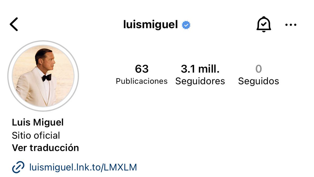 LUISMIARCHIVE's tweet photo. Luis Miguel cambió su usuario en Instagram. https://t.co/Hme8GaYlke