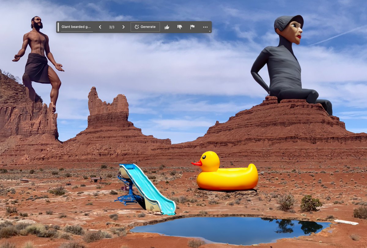 hsingy's tweet photo. Photoshop's Generative Fill doing a pretty good job of nestling generations into the selected area and automatically incorporating reflections https://t.co/IixVJEJINX