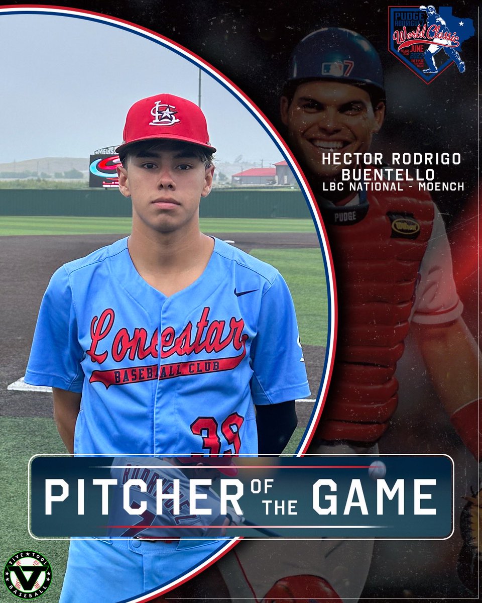 âFive Tool Texasâ (@fivetooltexas) on Twitter photo #PudgeWC F: <a href="/LonestarBSBclub/">LonestarBaseballClub</a> National Moenech 6, Action 16U White 0
PoG: <a href="/CaidenPerardi/">Caiden Perardi</a> 2-3, 3B, 2 RBI
Pitcher: Héctor Rodrigo Buentello 4 IP, 4K, 4H #PudgeWC F: <a href="/LonestarBSBclub/">LonestarBaseballClub</a> National Moenech 6, Action 16U White 0
PoG: <a href="/CaidenPerardi/">Caiden Perardi</a> 2-3, 3B, 2 RBI
Pitcher: Héctor Rodrigo Buentello 4 IP, 4K, 4H