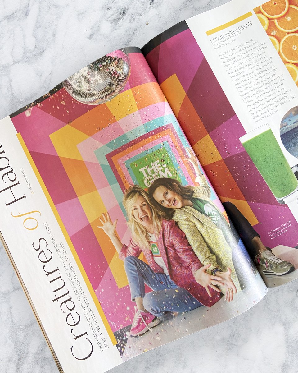 One of our favorite GEMS, co-founder Leslie Needleman, was featured in a recent issue of Dallas’ own <a href="/modernluxury/">Modern Luxury</a> Magazine where she discusses everything from her #mindfulness apps to #diethacks and a wealth of other wellness tips. buff.ly/3CtZfb4