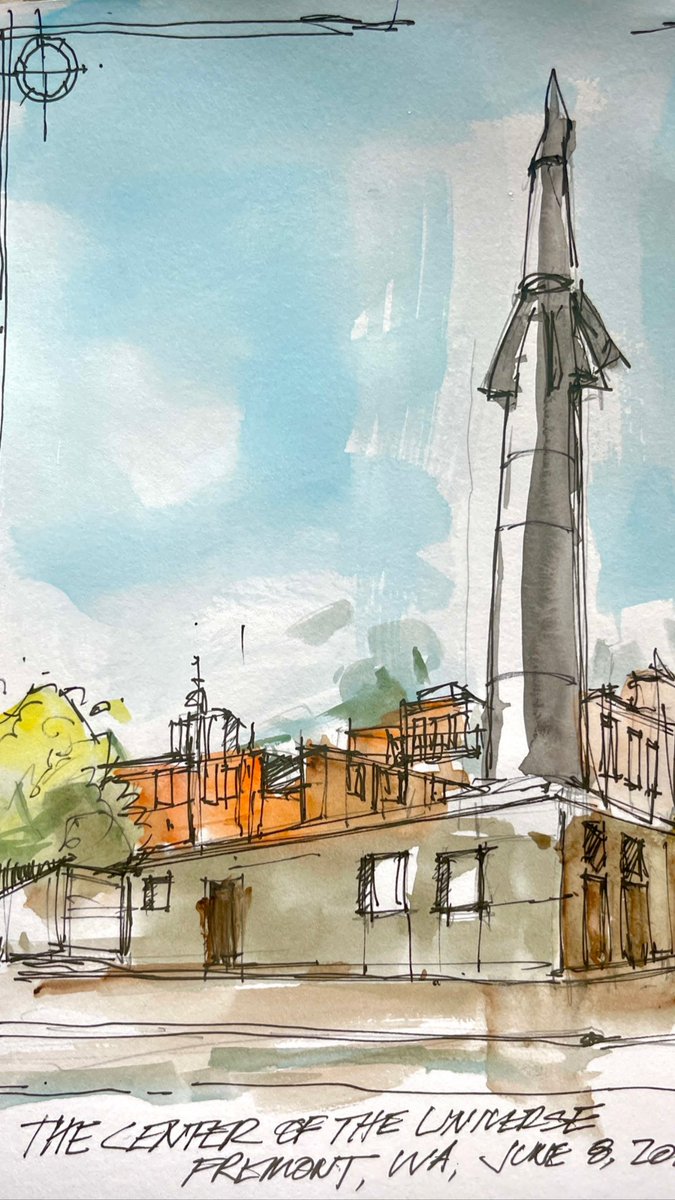 ByLindsey_Tx's tweet photo. Did this #sketch last week in Fremont, Washington, or as they call it “the center of the universe”  

#art #seattle #artwork #washington #artsy #washingtontrip #draw #drawings #sketch #sketching #illustrator #discoverseattle #inkdrawing #washingtonlife #madeinseattle https://t.co/eYvb7Ph6sN