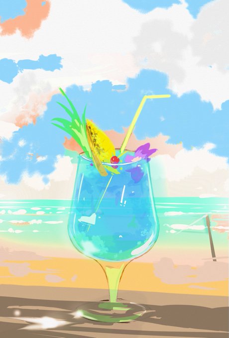「cocktail glass」 illustration images(Latest｜RT&Fav:50)