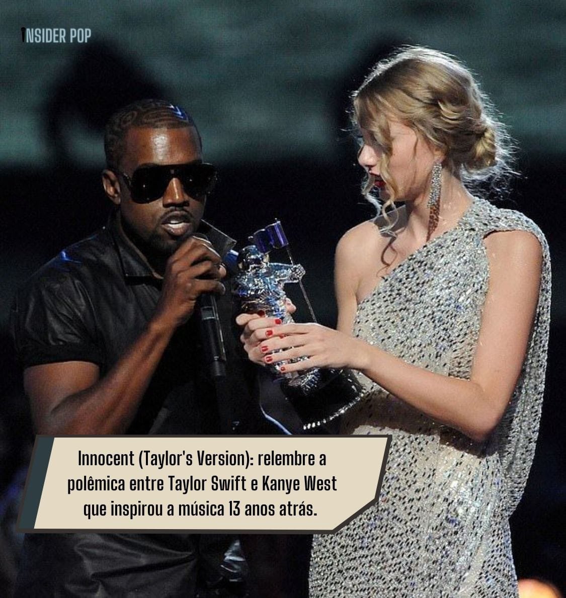 InsiderPop_'s tweet photo. 🚨ESPECIAL KANYE WEST: Relembre algumas das polêmicas envolvendo o rapper.

Em 2009, Kanye iniciou a sua treta com a cantora pop Taylor Swift na premiação Video Music Awards da MTV. https://t.co/1B93RBDn72