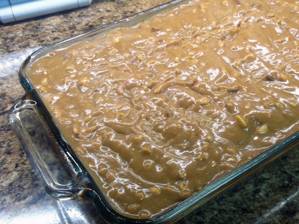 Allrecipes on Twitter "A Texas Sheet Cake made with peanut butter