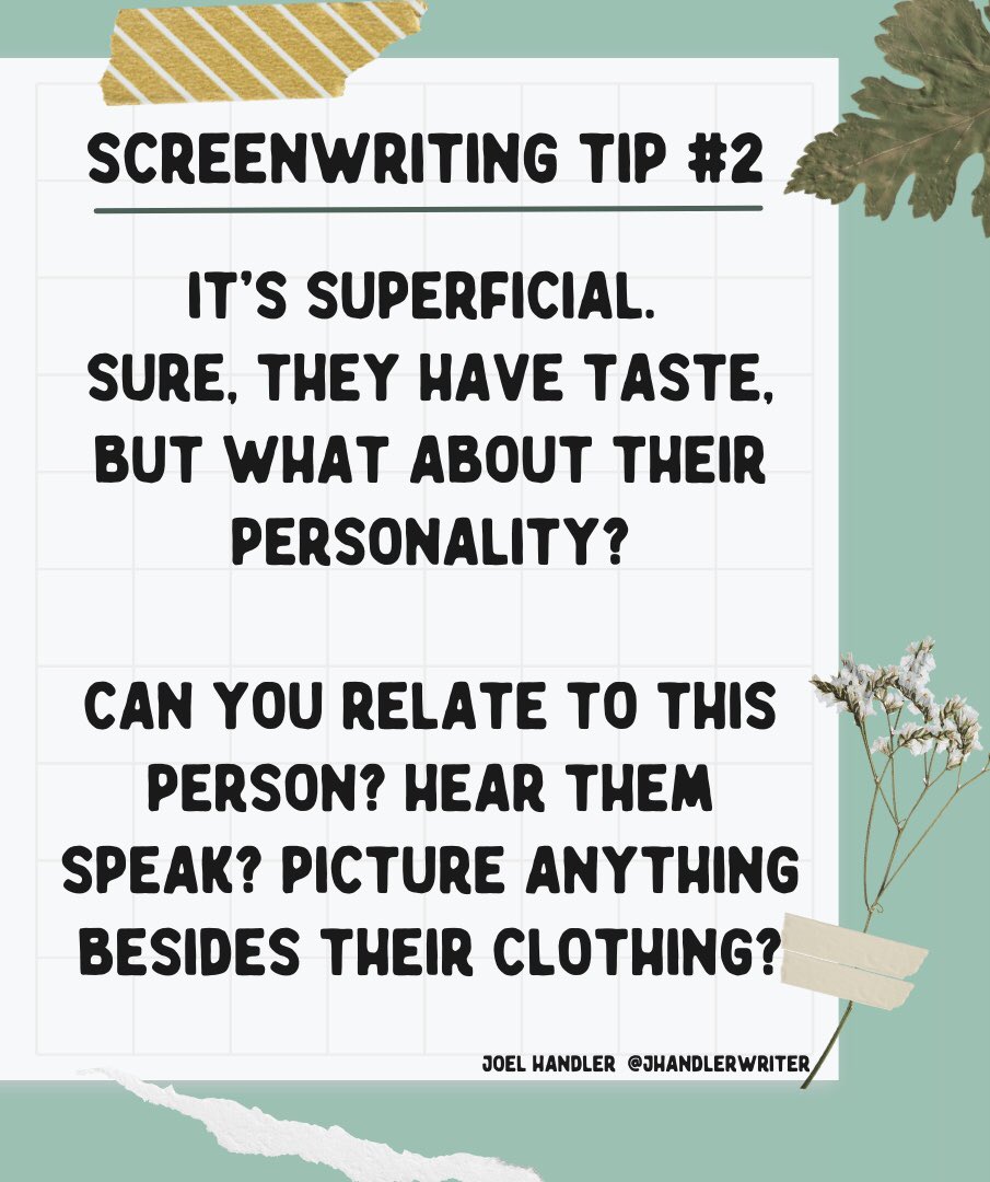 jhandlerwriter's tweet photo. Twitter is a hellscape of unwanted notifications, bots, and pay-to-play. If you’d like to see the rest of this post, follow me on IG @ jhandlerwriter.

I’ll be posting weekly screenwriting tips… weekly! 

#writing 
#screenwriting https://t.co/FW1V0Fmkhj