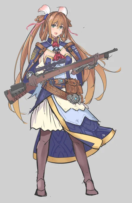 スプリングフィールドMODver0.75くらい 新(左)旧(右)の比較 銃もハンドガードを元に戻すかも あぁナイフも忘れてた  #ドルフロ #オリジナルの戦術人形をデザインする