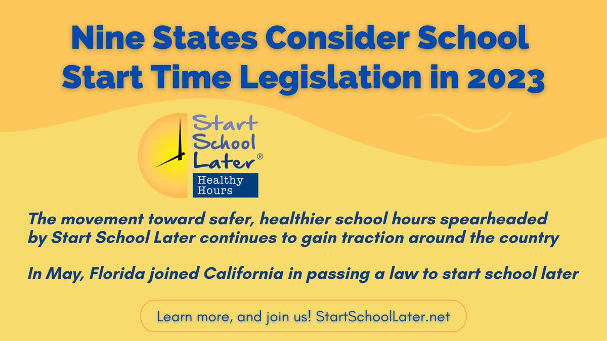 StartSchoolL8r's tweet photo. We've been at the forefront of the movement toward healthy school start times since 2011. More than a decade later, Start School Later has surpassed 150 volunteer-led chapters in the U.S., Brazil, and Japan! How can we help you #StartSchoolLater in *your* community? #ItCanBeDone https://t.co/VNJPyQgieB
